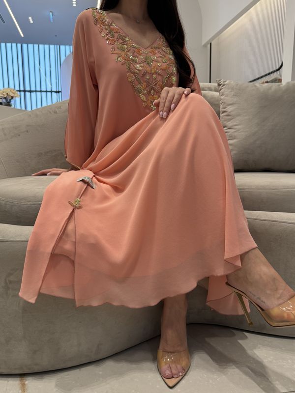 2 Pc Chiffon Handmade Embroidery